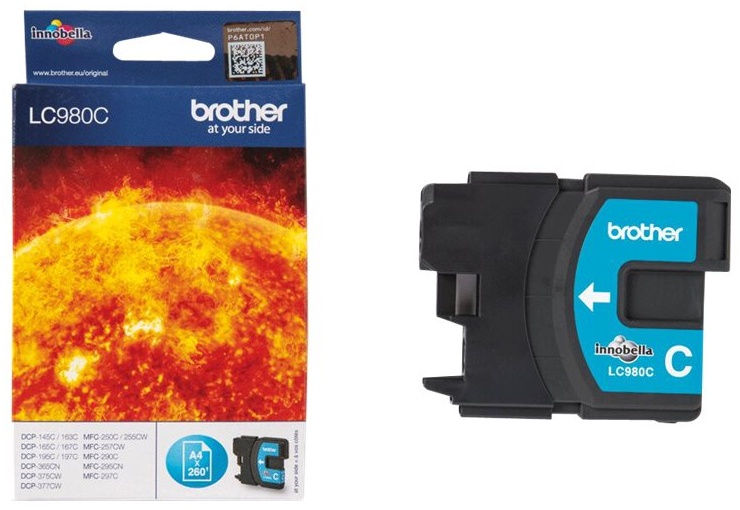 Original Brother LC980C Tinte Cyan ( 2025 )