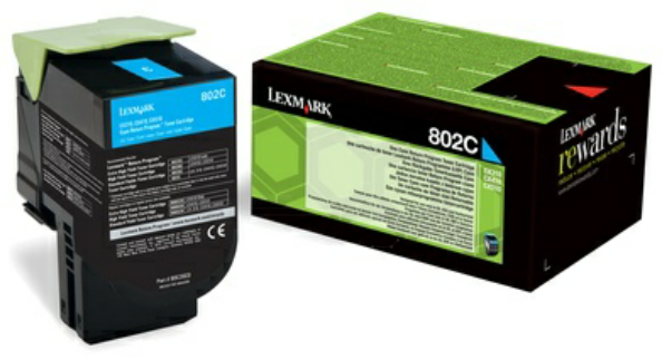 Original Lexmark 802CE | 80C20CE Toner Cyan XS