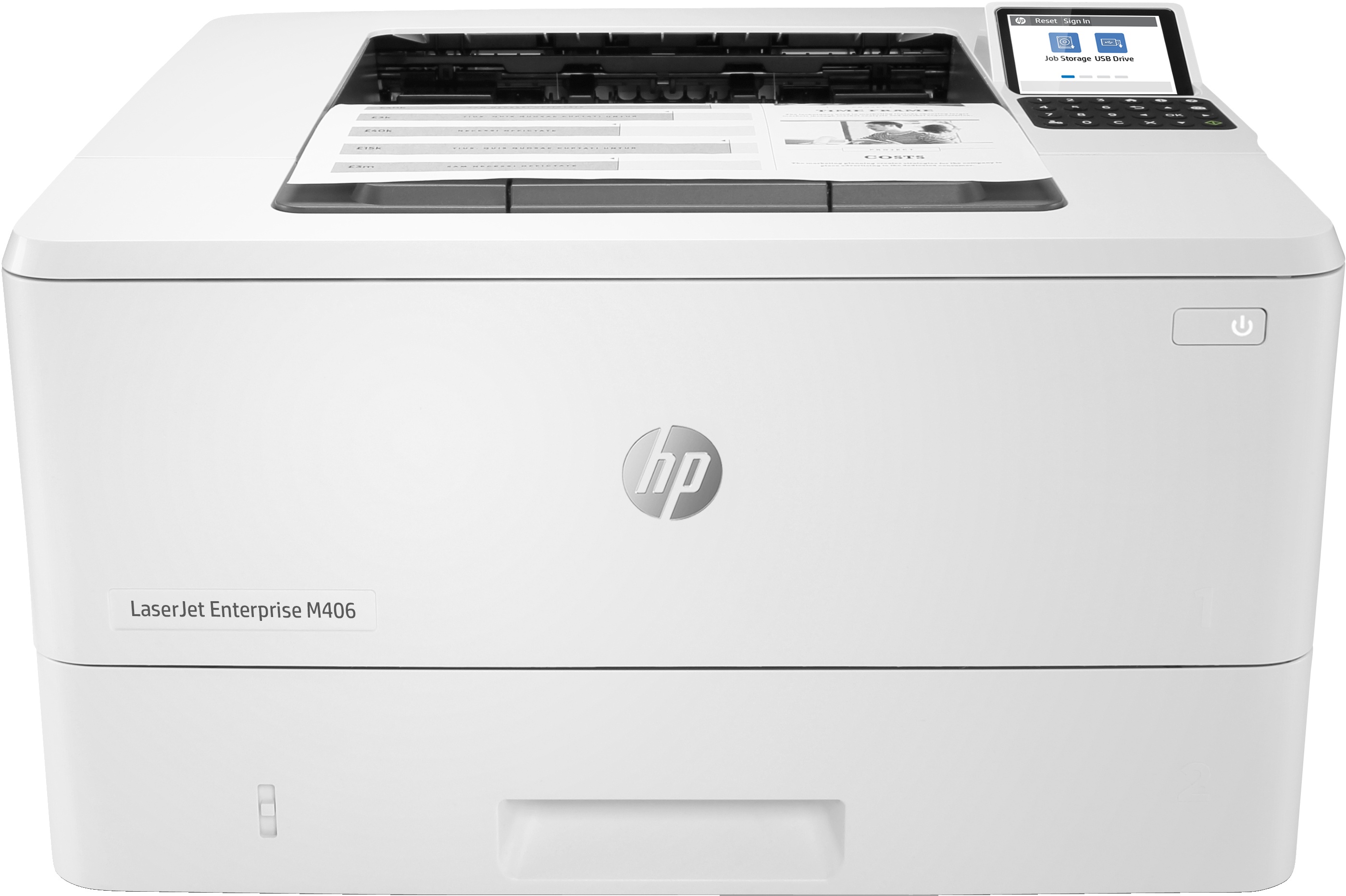 HP LaserJet Enterprise M406dn S/W Laser Drucker | A4 | 38 S./Min | Duplex
