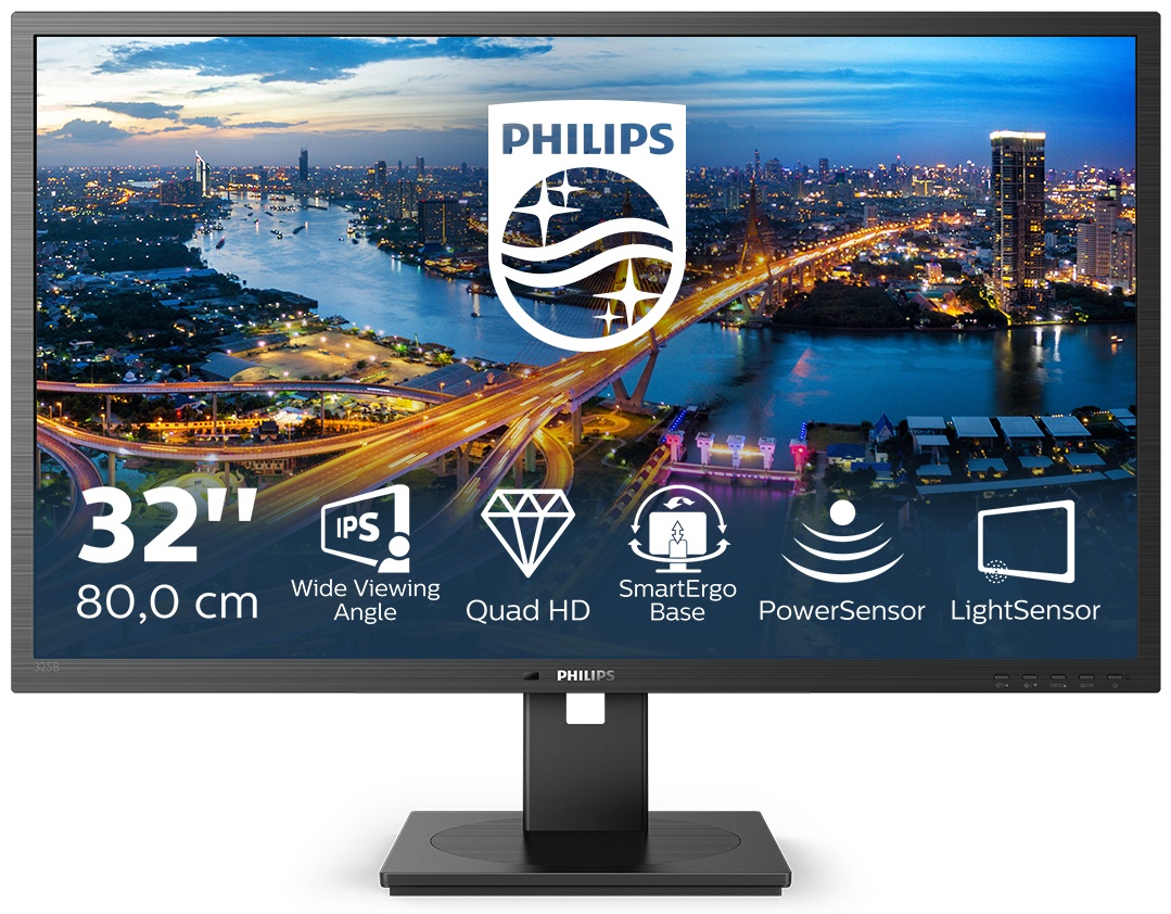 Philips B Line | 325B1L/00 Monitor 31,5 zoll | 80 cm | WQHD | 2560 x 1440 | Schwarz