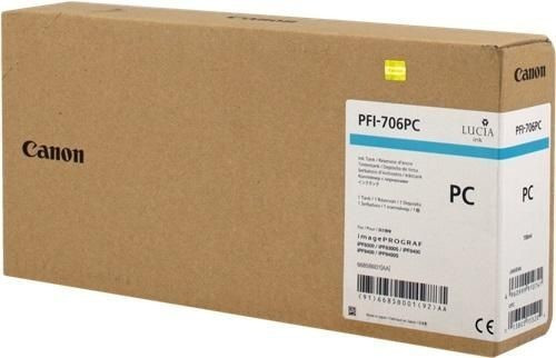 Original Canon PFI706PC | 6685B001 Tinte Foto Cyan ( 2023 )