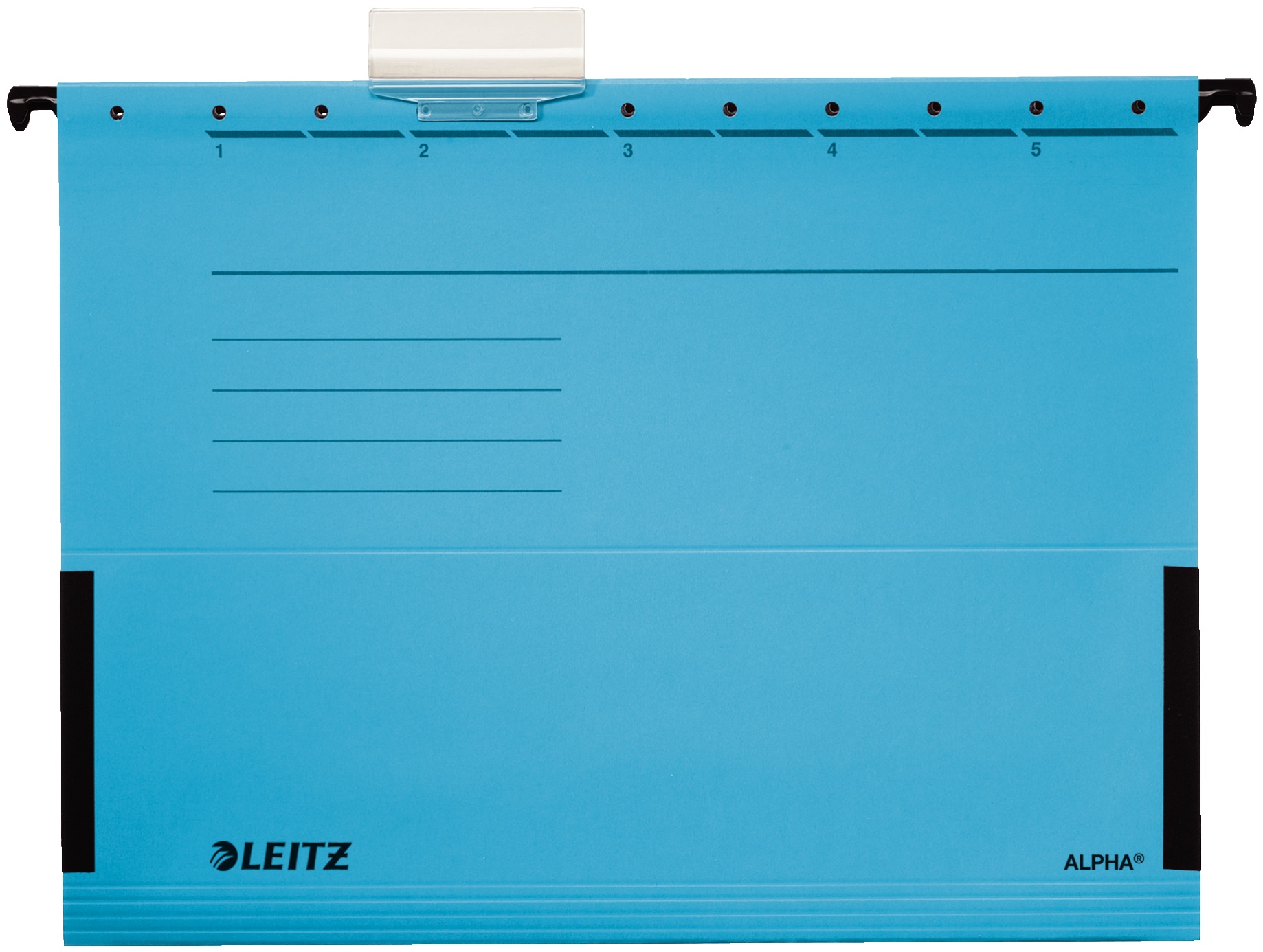 Leitz Hängetasche ALPHA 1986 | DIN A4 | Karton, Metall | Blau | 5er-Pack