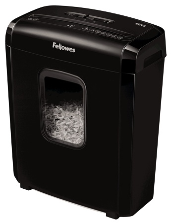 Fellowes Powershred 6M Aktenvernichter | P-4 Mikroschnitt | 6 Blatt | 13 l | Schwarz