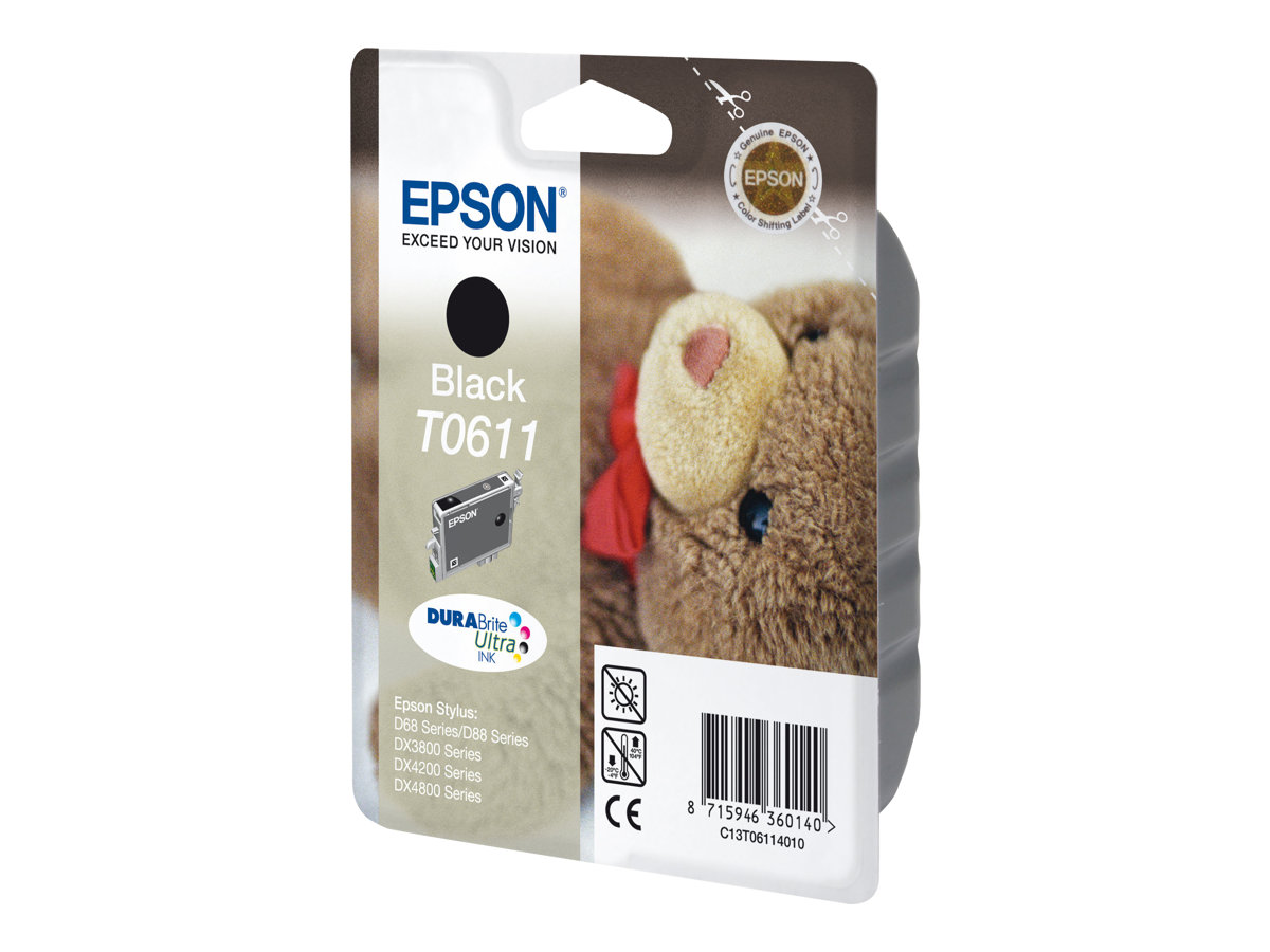 Original Epson T0611 | C13T06114010 Tintenpatrone Schwarz ( 2023 - 2024 )