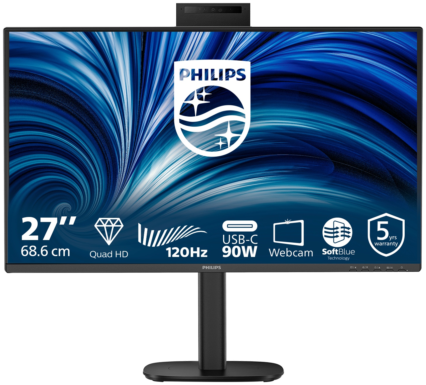 Philips 3000 series | 27B2U3601H/00 Monitor 27 zoll | 68,6 cm | WQHD | 2560 x 1440 | Schwarz