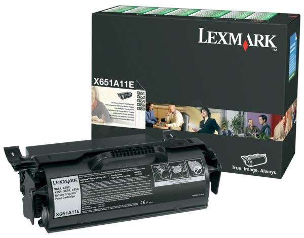 Original Lexmark X651A11E Toner Schwarz