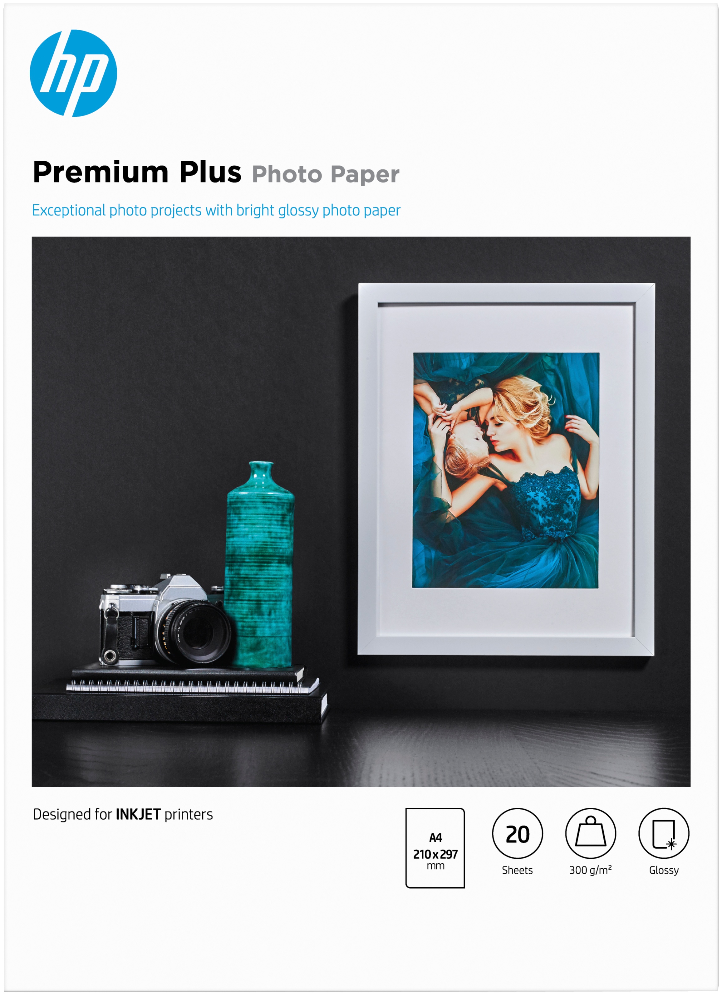 HP Fotopapier CR672A Glänzend | A4 | 300 g/m² | 20 Blatt