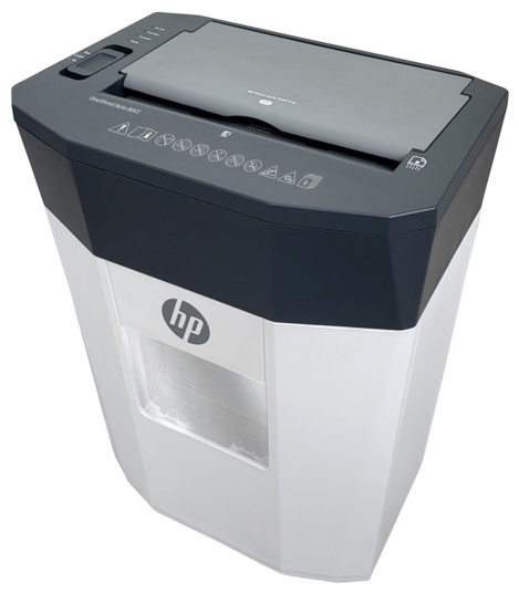 HP OneShred Auto 80CC Aktenvernichter | P-4 Partikelschnitt | 80 Blatt Autofeed | 15 l | Weiß