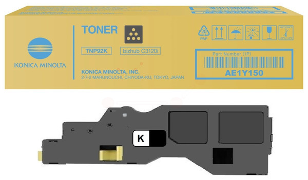 Original Konica Minolta TNP92K | AE1Y150 Toner Schwarz