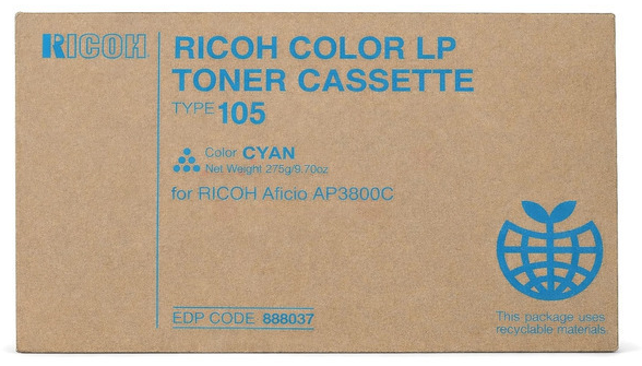 Original Ricoh Type 105C | 888037 Toner Cyan