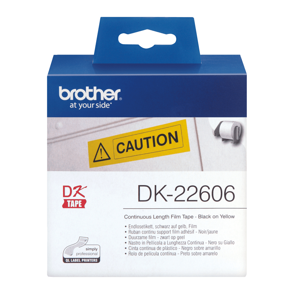 Brother Endlosetikett DK-22606 | 62 mm | Gelb | Folie