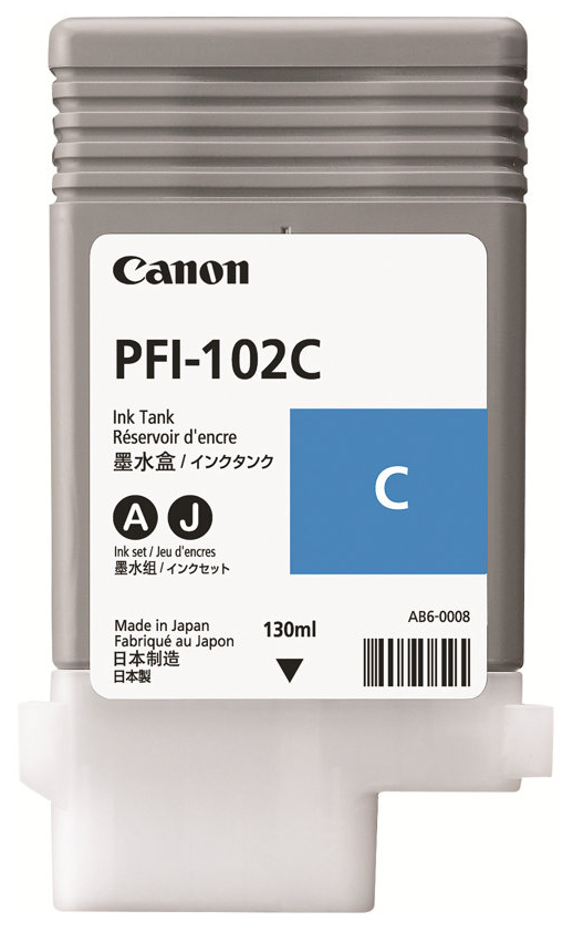 Original Canon PFI102C | 0896B001 Tinte Cyan