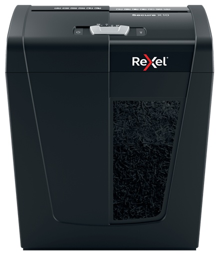 Rexel Secure X10 Aktenvernichter | P-4 Partikelschnitt | 10 Blatt | 18 l | Schwarz