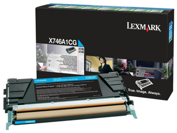 Original Lexmark X746A3CG Toner Cyan