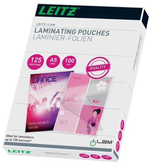 Leitz Laminierfolien A5 | 125 µm | glänzend | 100 Stück