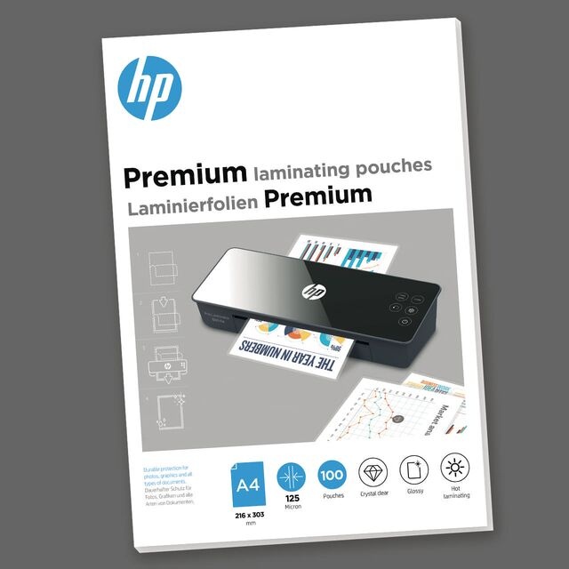 HP Premium Laminierfolien A4 | 125 µm | glänzend | 100 Stück
