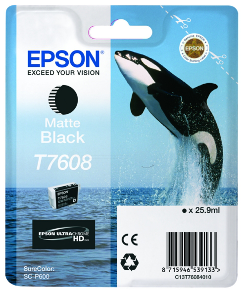 Original Epson T7608 | C13T76084010 matt schwarz Tintenpatrone