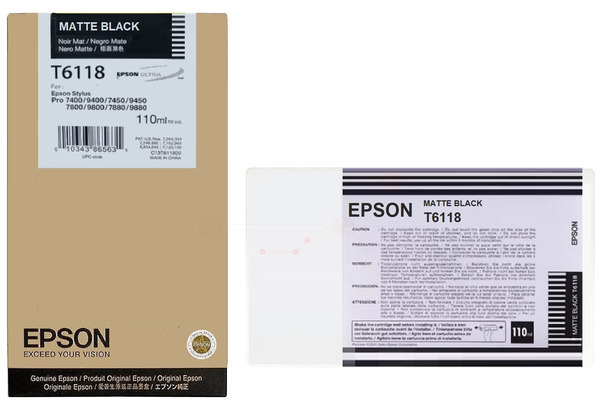 Original Epson T6118 | C13T611800 Tintenpatrone Matt Schwarz
