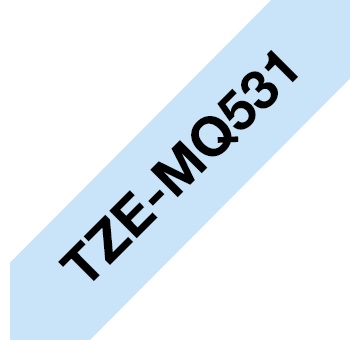 Brother Schriftband TZe-MQ531 | 12 mm | Schwarz auf Blau | 4 m