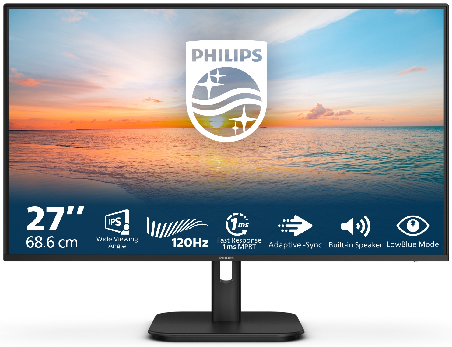 Philips 27E1N1200A/00 Monitor 27 zoll | 68,6 cm | Full HD | 1920 x 1080 | Schwarz