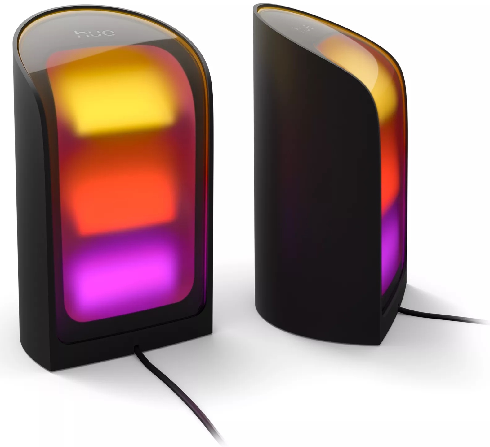 Philips Hue Play Wallwasher Tischleuchte | 2 Stück | Farbig | Schwarz