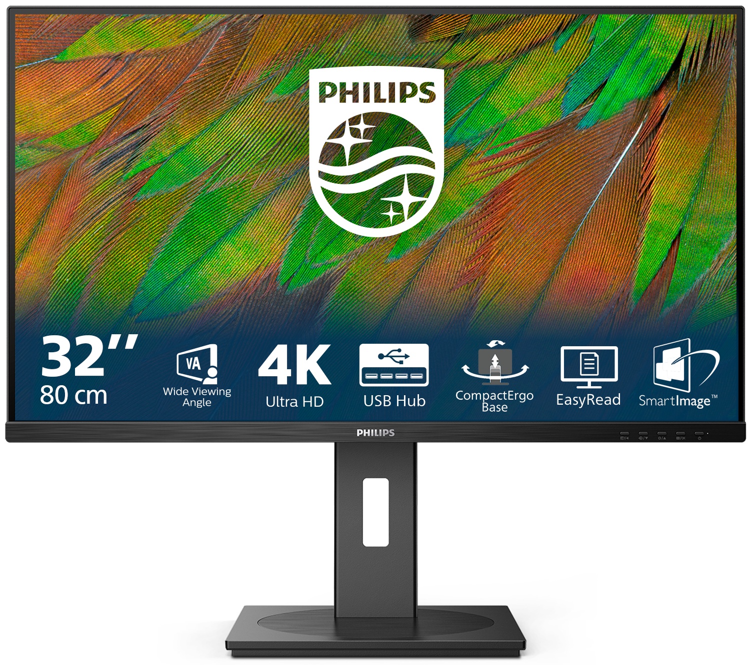 Philips 3000 series | 32B1N3800/00 Monitor 31,5 zoll | 80 cm | 4K UHD | 3840 x 2160 | Schwarz