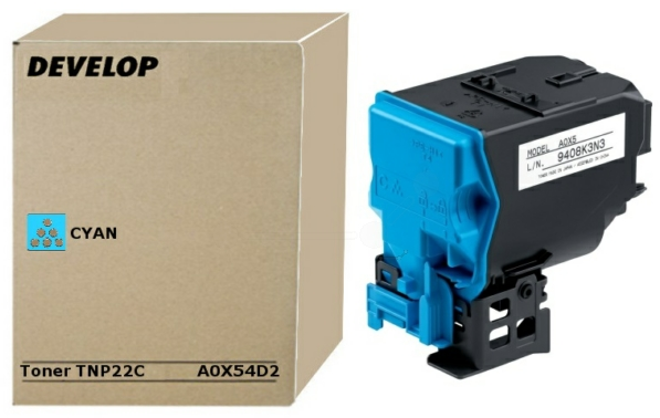 Original Develop TNP22 C | A0X54D2 Toner Cyan