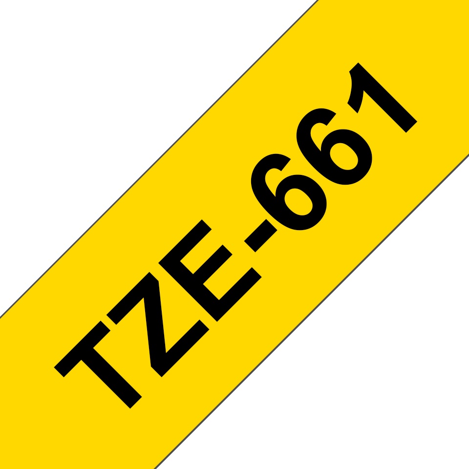Brother Schriftband TZe-661 | 36 mm | Schwarz auf Gelb | 8 m