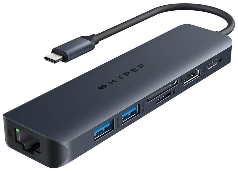 Targus HD4003GL USB-C-Hub | USB-C | 1 Monitor (HDMI) | lädt Laptop mit 100 W | Gigabit-LAN | 2× USB-A