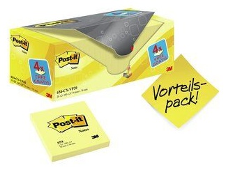 Post-it® Haftnotizen Notes | Gelb | 100 Blatt/Block | 16er-Pack