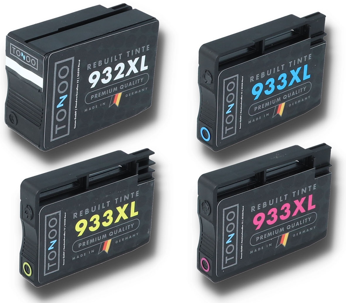 Tonoo® Tinte ersetzt HP C2P42AE | 932XL + 933XL BK/C/M/Y Spar Set XL