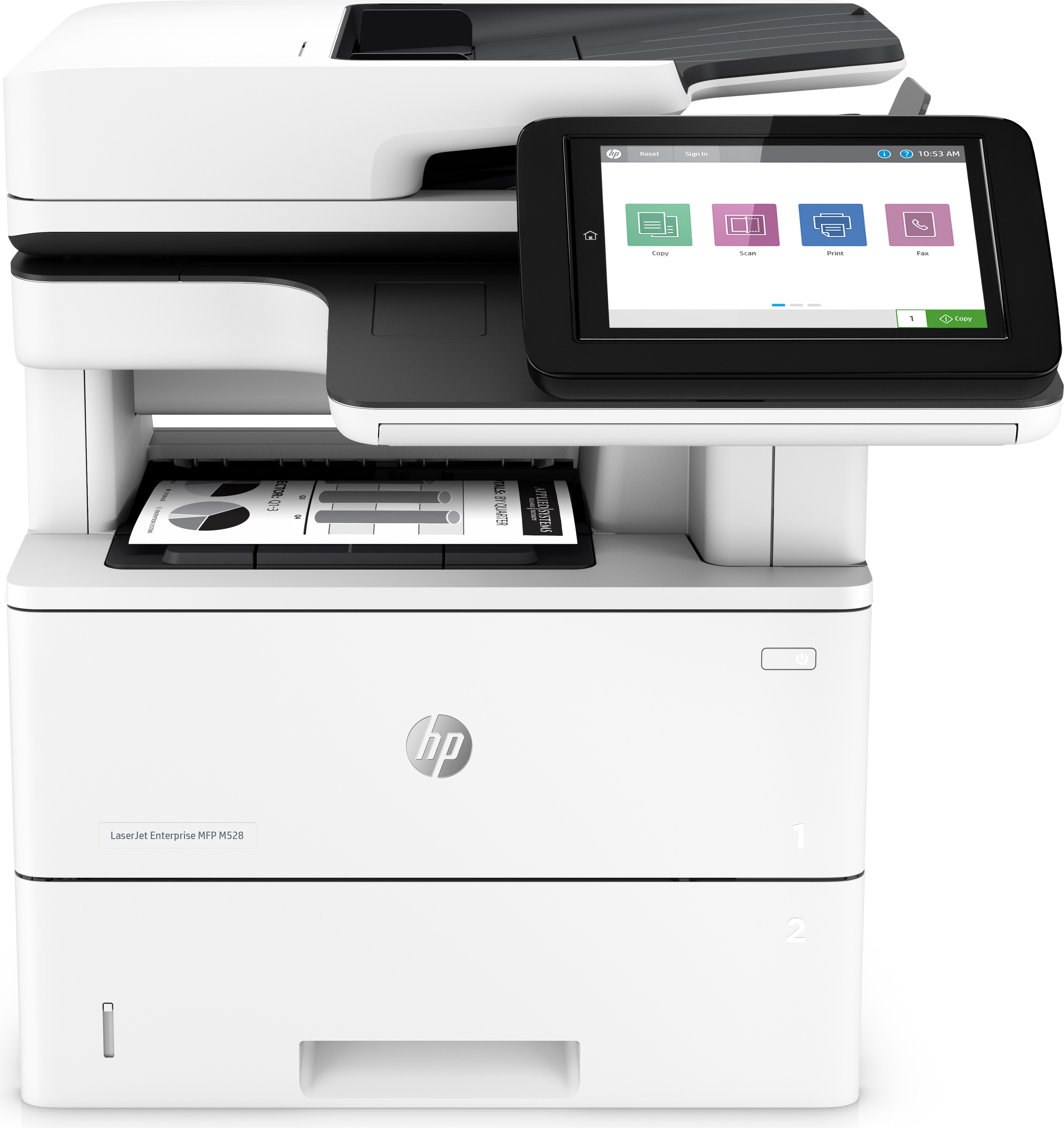 HP LaserJet Enterprise M528dn S/W Laser Multifunktionsdrucker | A4 | 43 S./Min | Duplex | WLAN