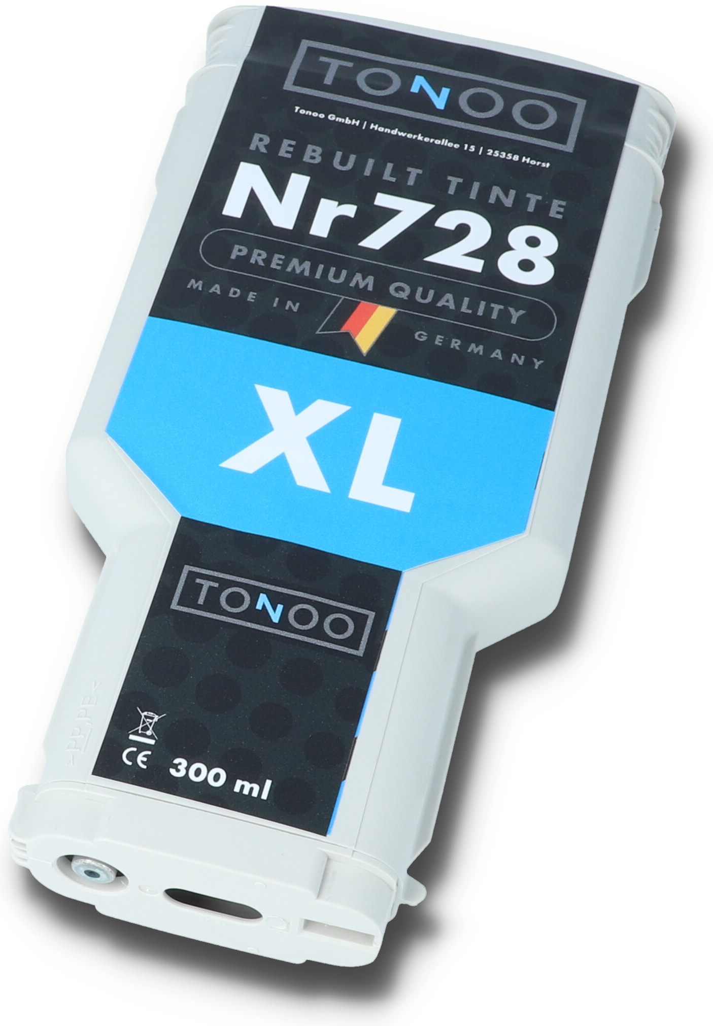Tonoo® Tinte ersetzt HP 728 | F9K17A Cyan XL