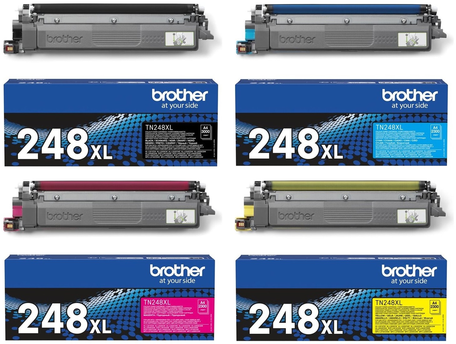 Original Brother TN248XL Toner BK/C/M/Y Spar Set XL