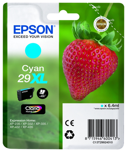 Original Epson 29XL | C13T29924012 Tinte Cyan XL