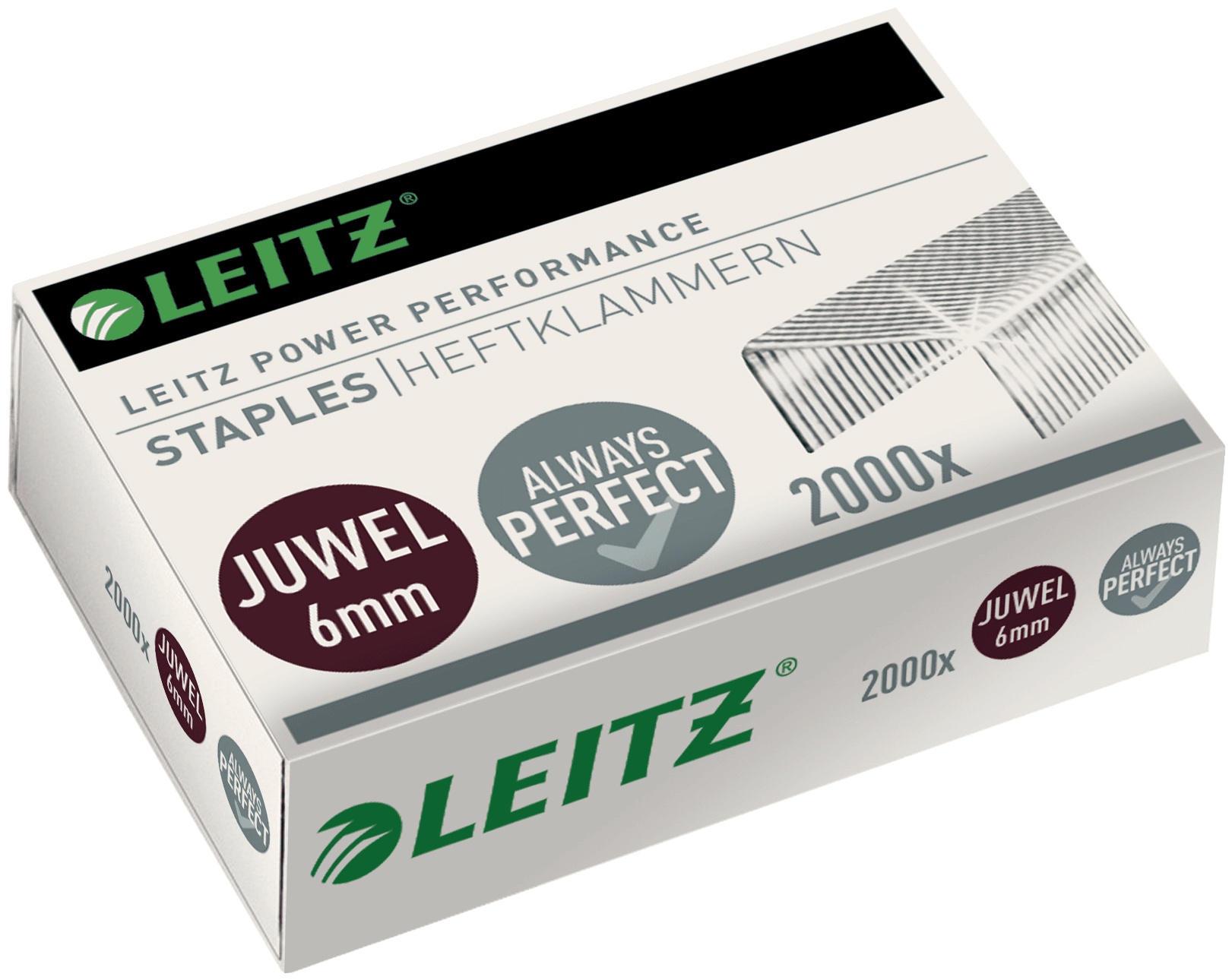 Leitz Heftklammern Juwel 5642 | 6mm | 2000 Stück