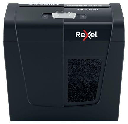Rexel Secure X6 Aktenvernichter | P-4 Partikelschnitt | 6 Blatt | 10 l | Schwarz