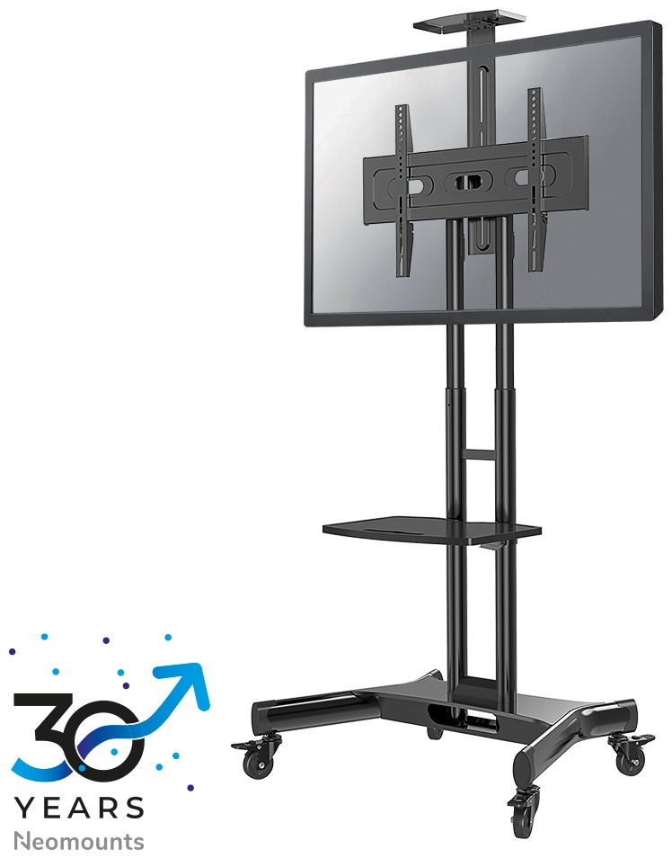 Neomounts NM-M1700 TV-Rollwagen | bis 75 Zoll | bis 50 kg | Schwarz