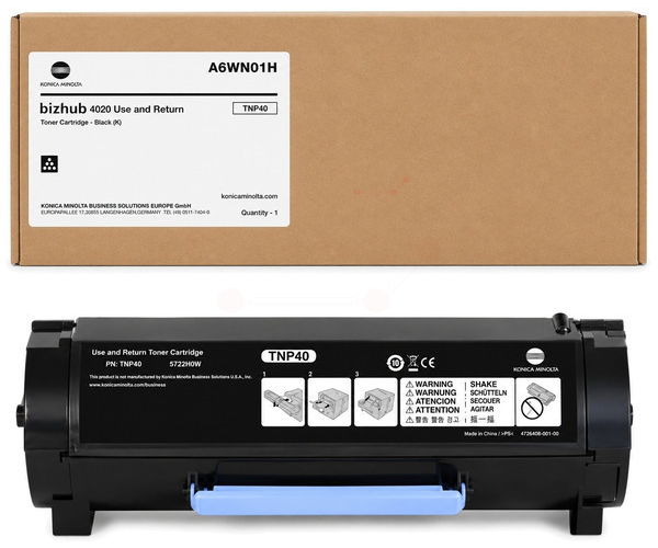 Original Konica Minolta TNP40 | A6WN01H Toner Schwarz