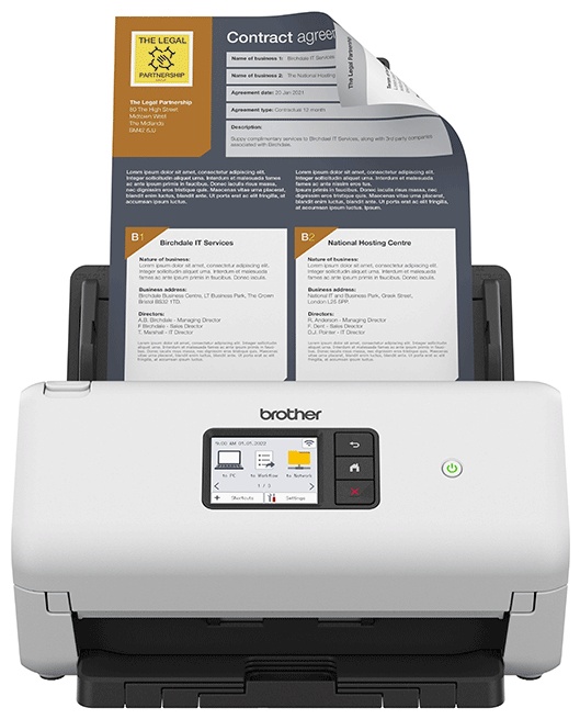 Brother ADS-4550W Dokumentenscanner | A4 | 35 S./Min | Duplex | ADF 60 Blatt | USB, LAN, WLAN