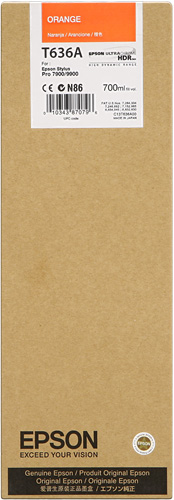 Original Epson T636A | C13T636A00 | orange Tintenpatrone
