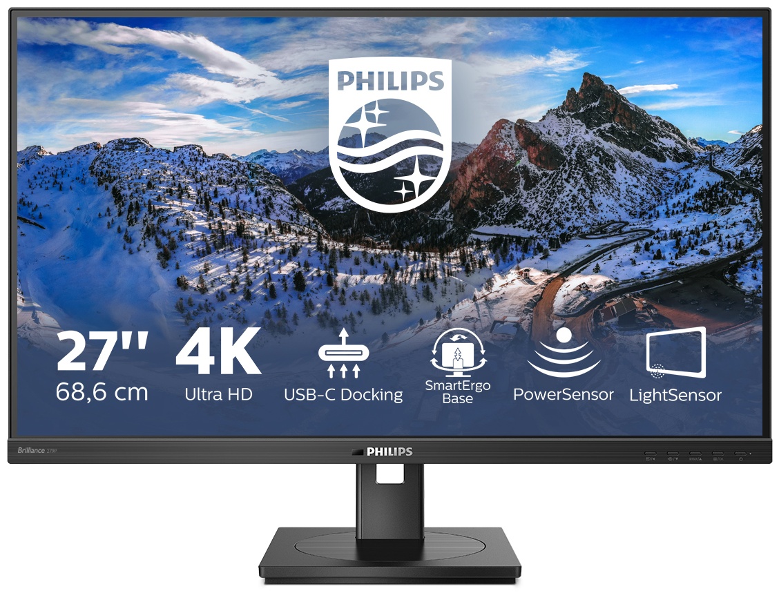 Philips 279P1/00 Monitor 27 zoll | 68,6 cm | 4K UHD | 3840 x 2160 | Schwarz