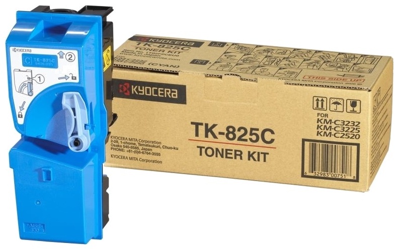 Original Kyocera TK825C / 1T02FZCEU0 Toner Cyan
