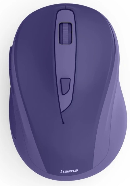 Hama WM-400 Ergonomische Maus | Funk (2,4 GHz) | 2× AAA-Batterie | 6 Tasten | 1600 dpi | Rechtshänder | Blau