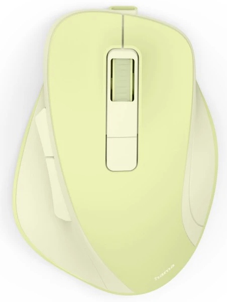 Hama WM-500 Ergonomische Maus | Funk (2,4 GHz) | Akku | 6 Tasten | 1600 dpi | Rechtshänder | Grün