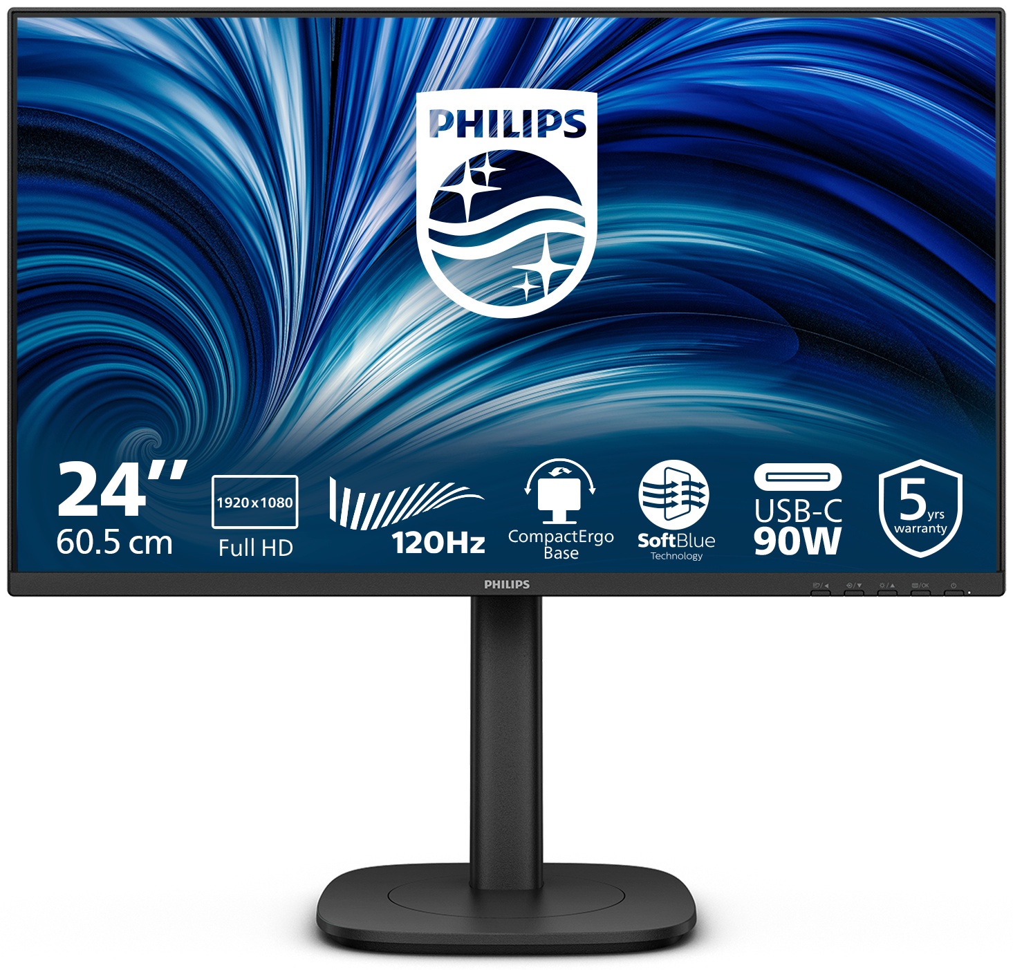 Philips 3000 series | 24B2U3301/00 Monitor 23,8 zoll | 60,5 cm | Full HD | 1920 x 1080 | Schwarz