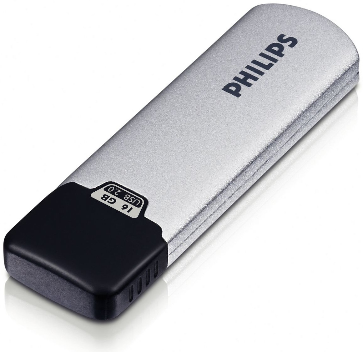 Philips Vivid 3.0 USB-Stick | 16 GB | USB 2.0 (USB-A) | 16 MB/s | Schwarz/Silber