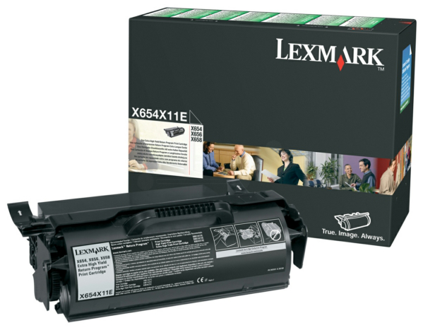 Original Lexmark X654X11E Toner Schwarz