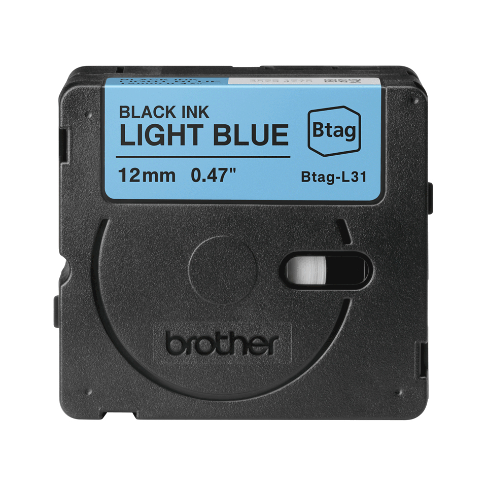 Brother Schriftband Btag BTAGL31 | 12 mm | Schwarz auf Blau | 4 m