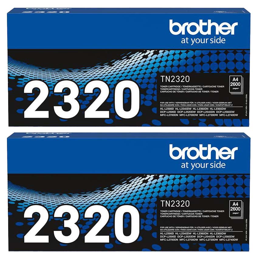 Original Brother TN2320TWIN Toner Schwarz 2 Stück